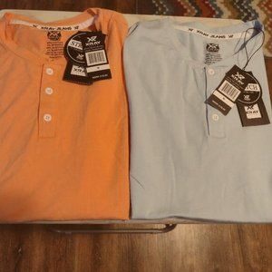 Men's S/S STRETCH Henleys - SZ Medium